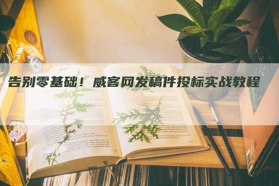 告别零基础！威客网发稿件投标实战教程