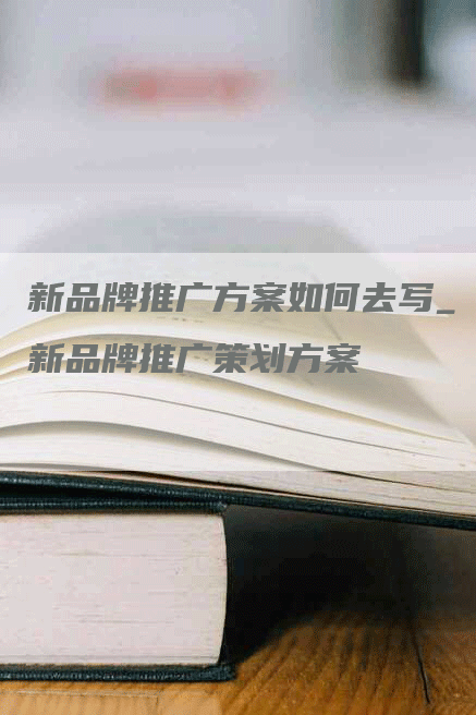 新品牌推广方案如何去写_新品牌推广策划方案