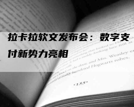 拉卡拉软文发布会：数字支付新势力亮相