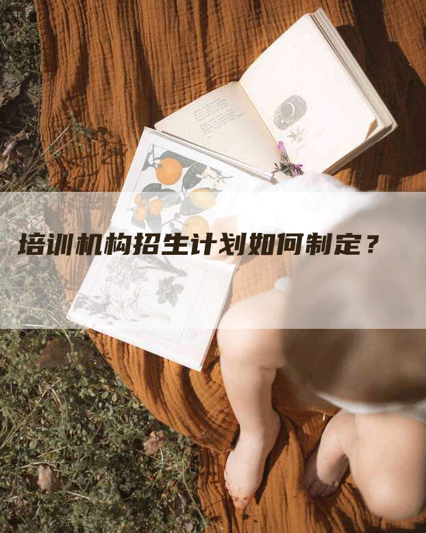 培训机构招生计划如何制定？