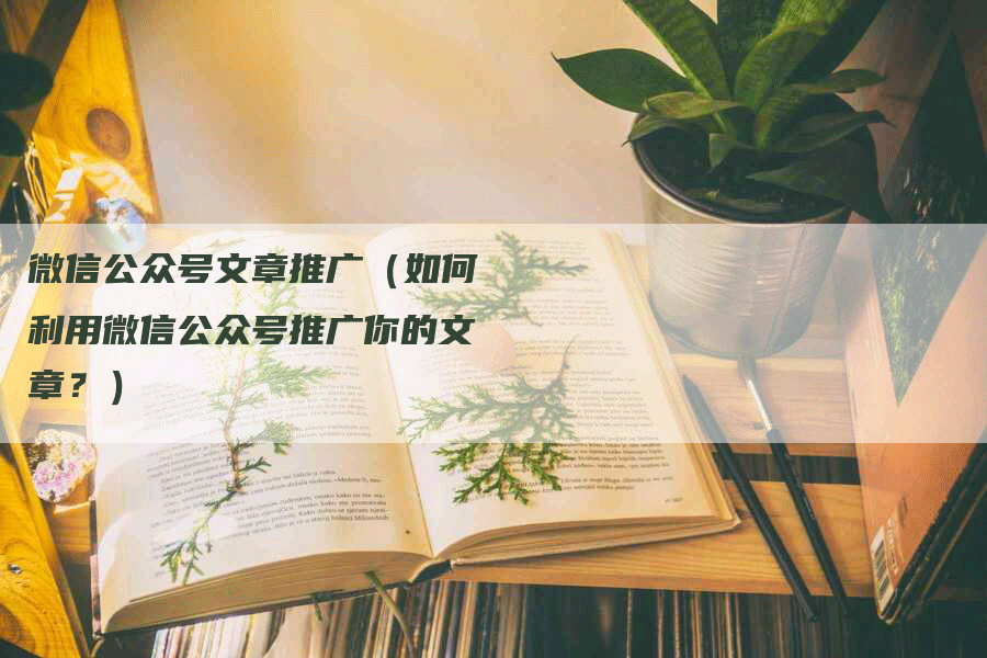 微信公众号文章推广（如何利用微信公众号推广你的文章？）