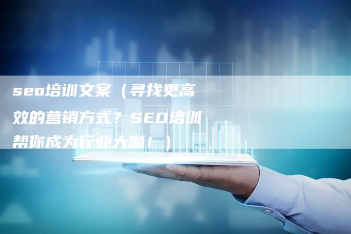 seo培训文案（寻找更高效的营销方式？SEO培训帮你成为行业大咖！）